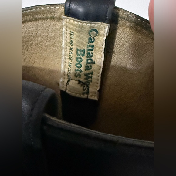 Black All Leather Motorcycle Biker Boots with Square Toe - Size Ladies 8 - Picture 13 of 16